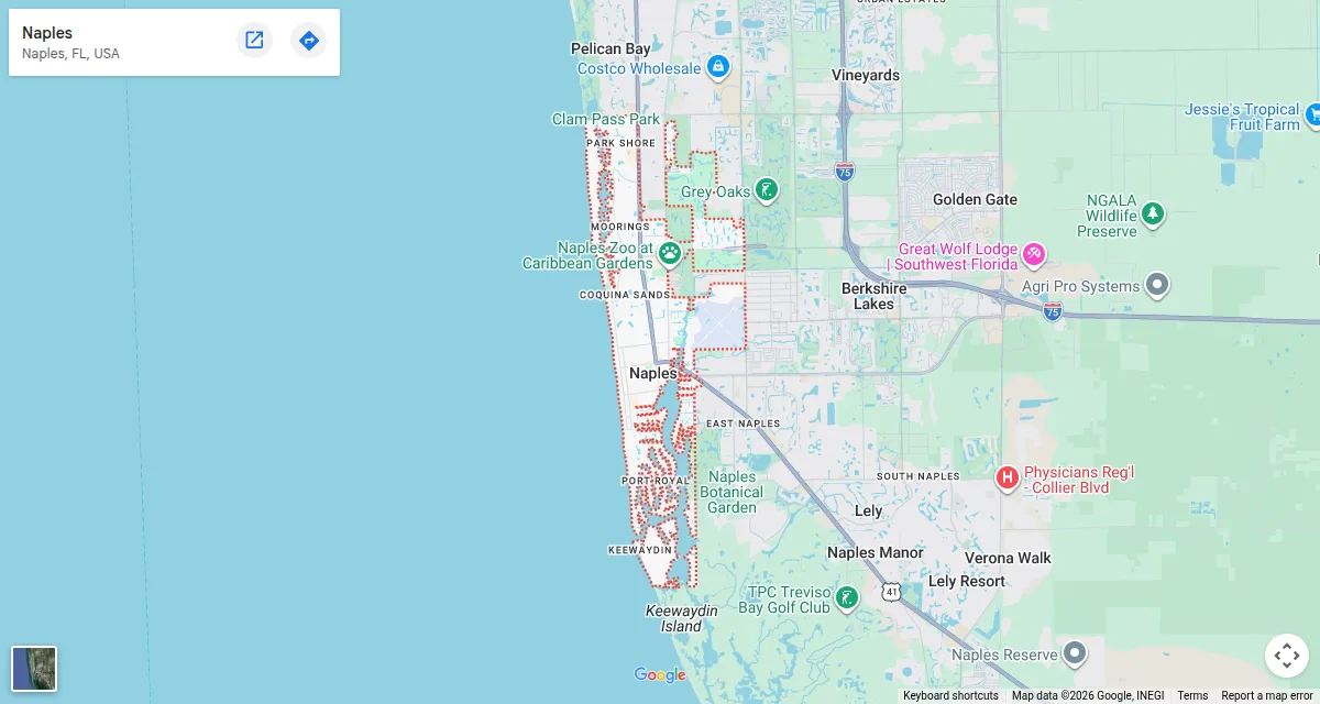Map of Naples, Florida